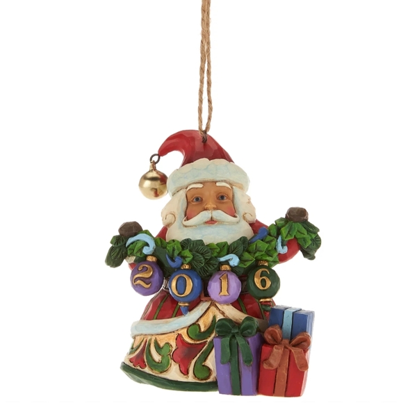 Jim Shore 2016 Annual Santa Ornament Heartwood Creek #4054532 - Picture 1 of 6